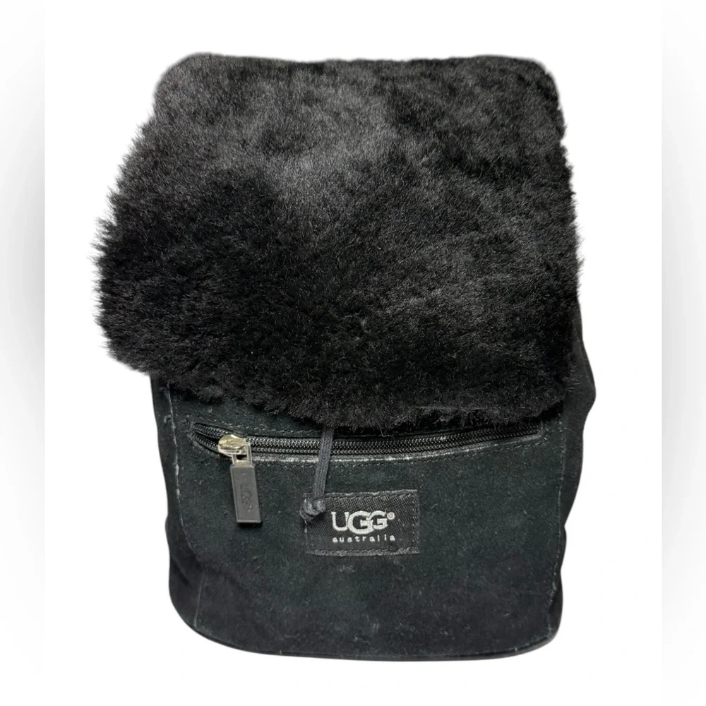 UGG Australia Nordie Shearling & Suede‎ Backpack Black Mini Bag